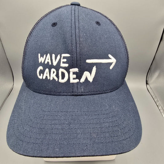 Wave Garden Navy Blue Trucker The Classics Yupoong  Snapback Trucker Hat *Fair
