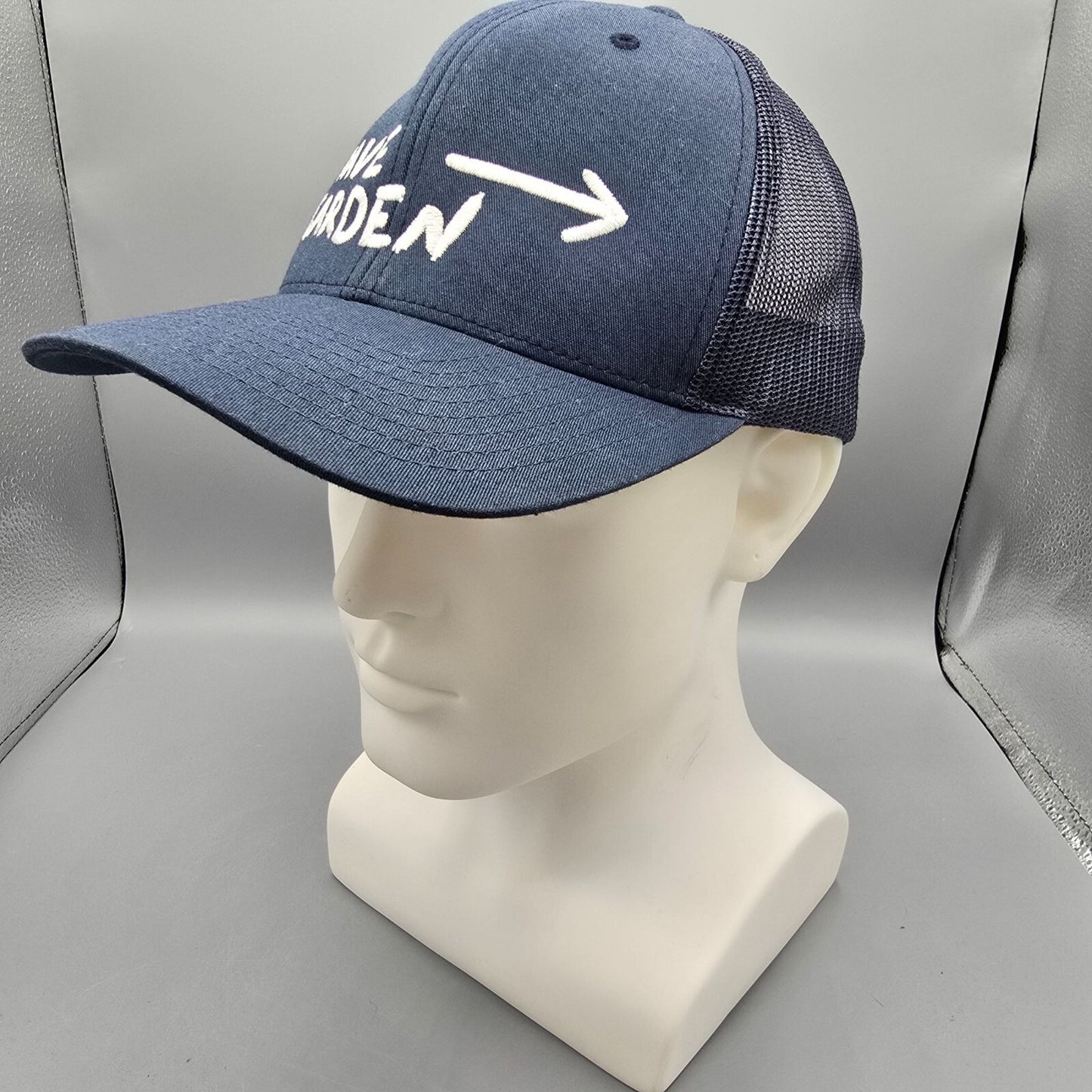 Wave Garden Navy Blue Trucker The Classics Yupoong  Snapback Trucker Hat *Fair