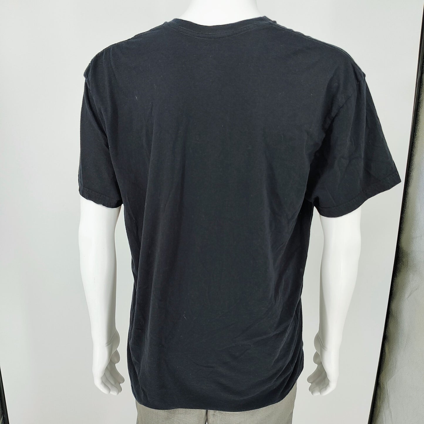 Polo Ralph Lauren Classic Fit Black V-Neck T-Shirt with Orange Hem Pony Logo (XL)