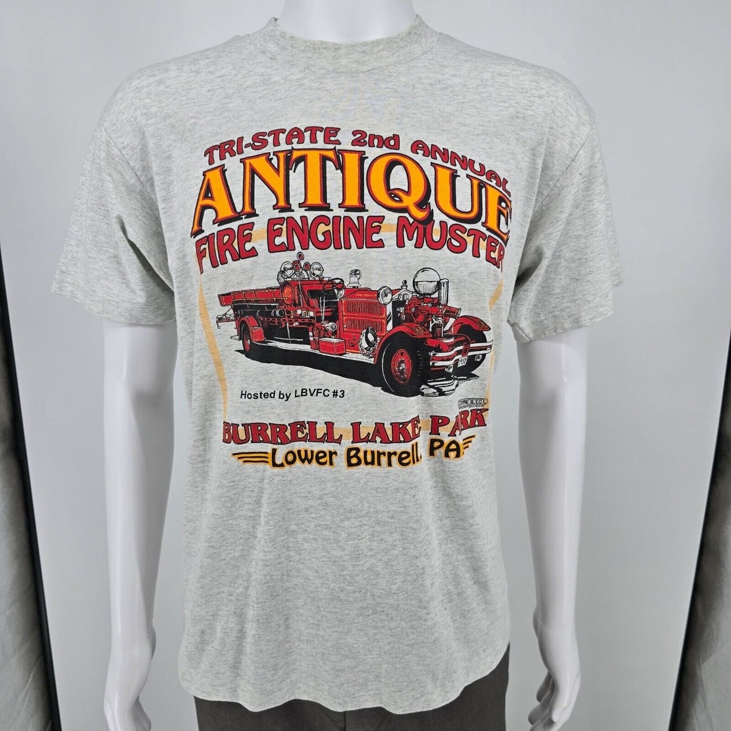 Vintage 1994 Lower Burrell, PA Annual Antique Fire Engine Muster T-Shirt (M/L)