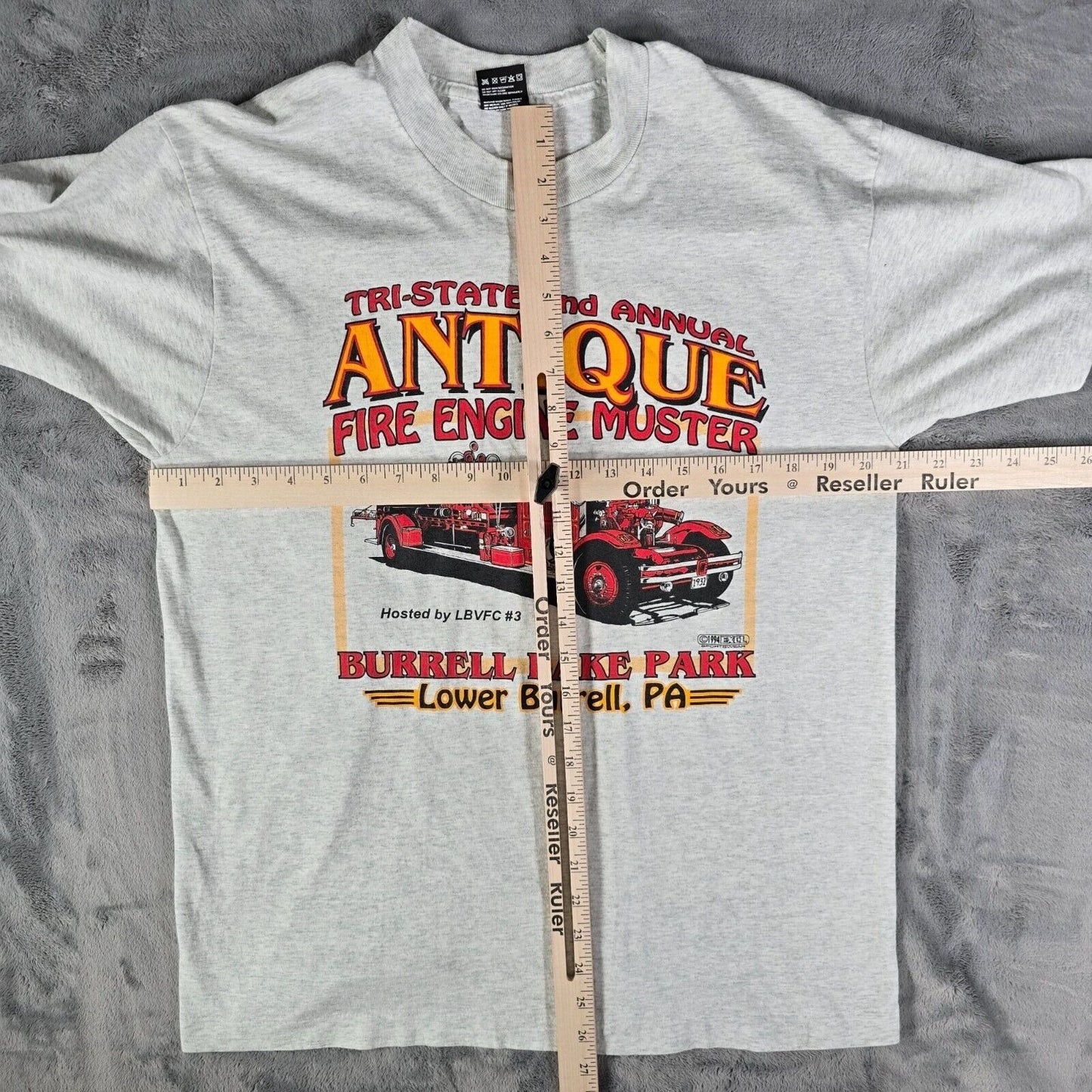 Vintage 1994 Lower Burrell, PA Annual Antique Fire Engine Muster T-Shirt (M/L)