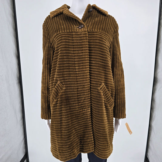 Vintage 1960s Amcoat by Amco of Norvelt Women's Wide-Wale Corduroy Car Coat (L)