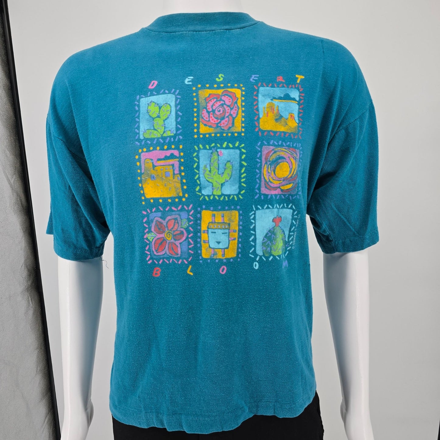 Distressed Vintage 1990s Cherokee "Desert Bloom" Southwest Graphic T-Shirt (XXL)