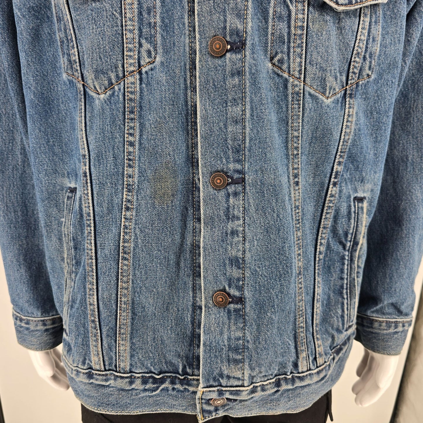 2024 Levi's A5782-0005 Wheeler Indigo Blue Relaxed Fit Trucker Denim Jacket (XL)