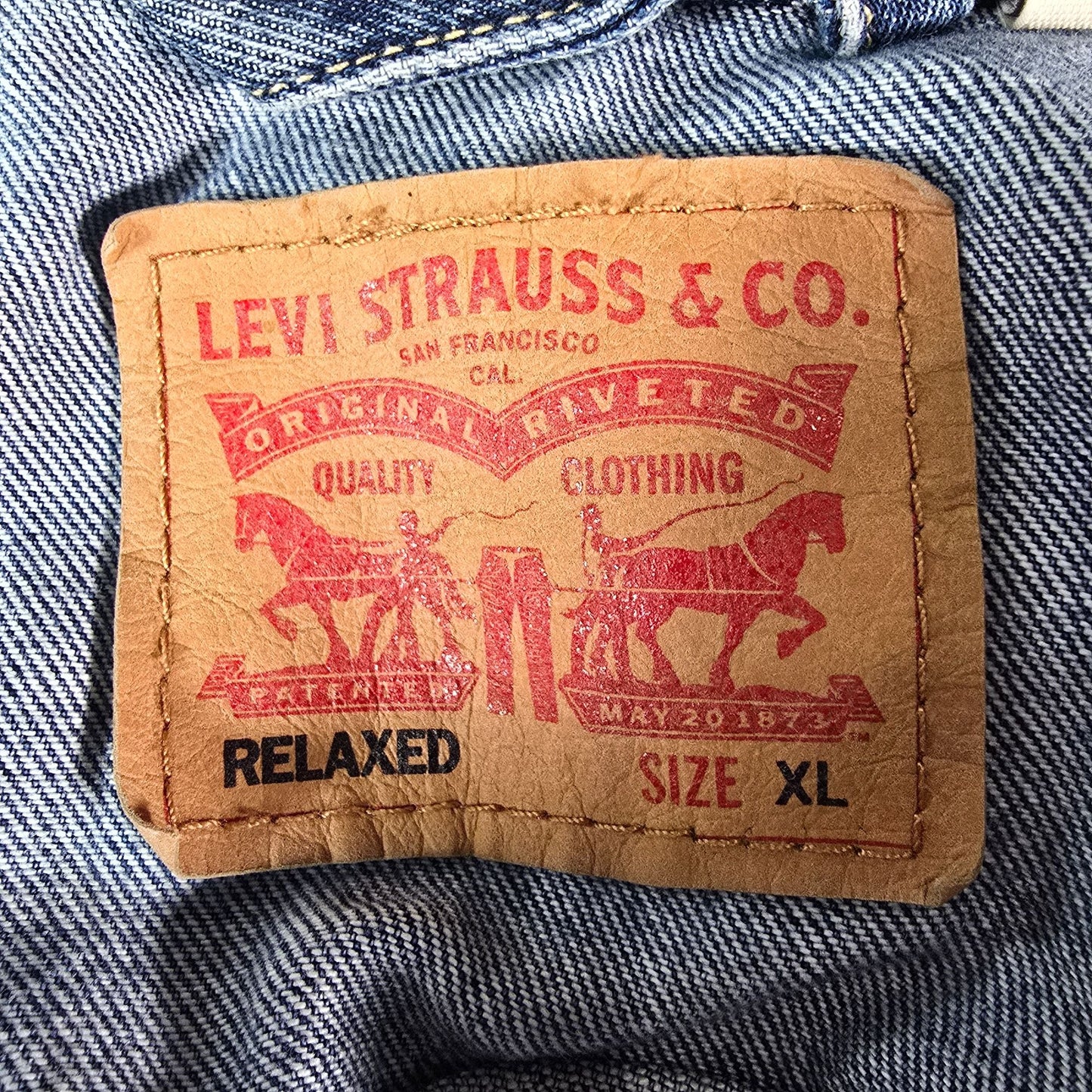2024 Levi's A5782-0005 Wheeler Indigo Blue Relaxed Fit Trucker Denim Jacket (XL)
