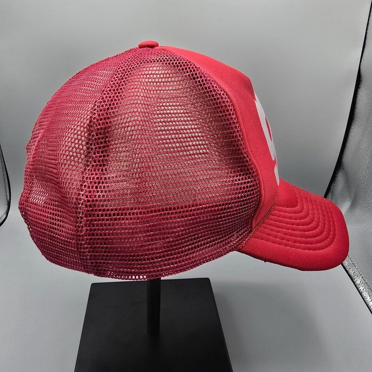 Vintage 1990s Distressed 929 Area Code Red Otto Snapback Mesh Back Trucker Hat