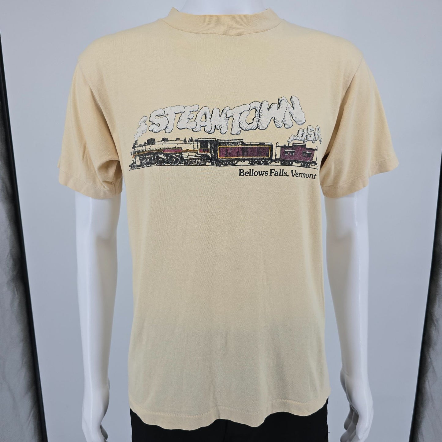 Vintage 1980s Steamtown USA Bellows Falls Vermont Railroad Museum T-Shirt (M/L)