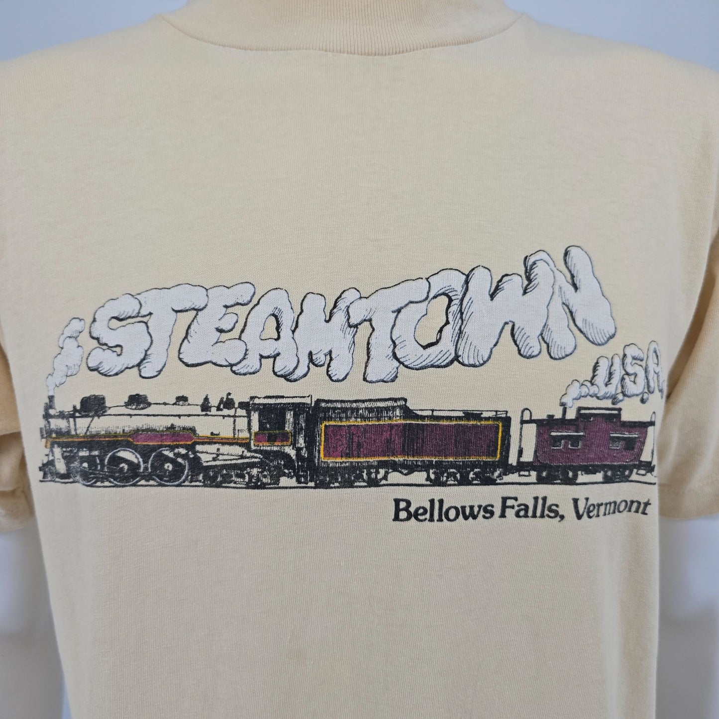 Vintage 1980s Steamtown USA Bellows Falls Vermont Railroad Museum T-Shirt (M/L)