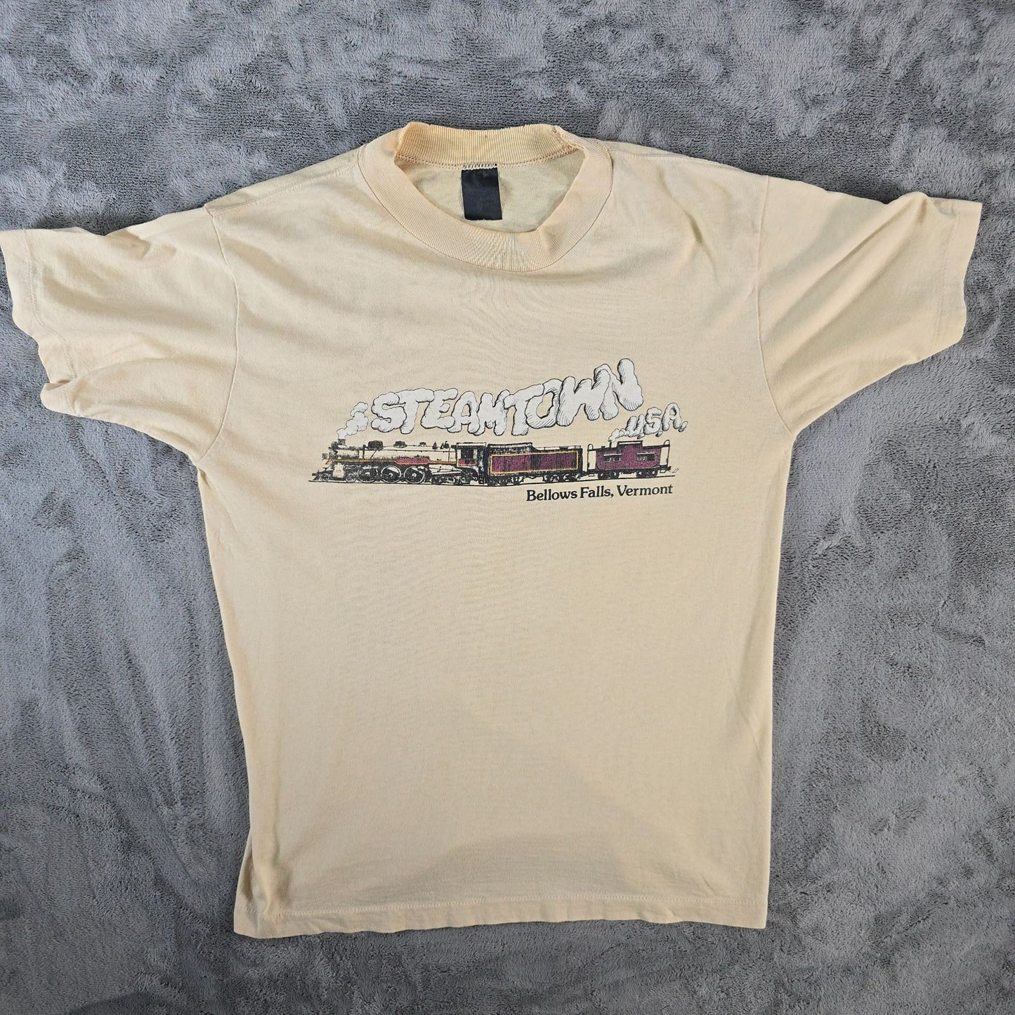 Vintage 1980s Steamtown USA Bellows Falls Vermont Railroad Museum T-Shirt (M/L)