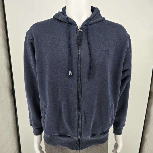 Vintage Y2K Goody's Ivy Crew Sport Full Zip Navy Blue Hooded Sweatshirt (M)