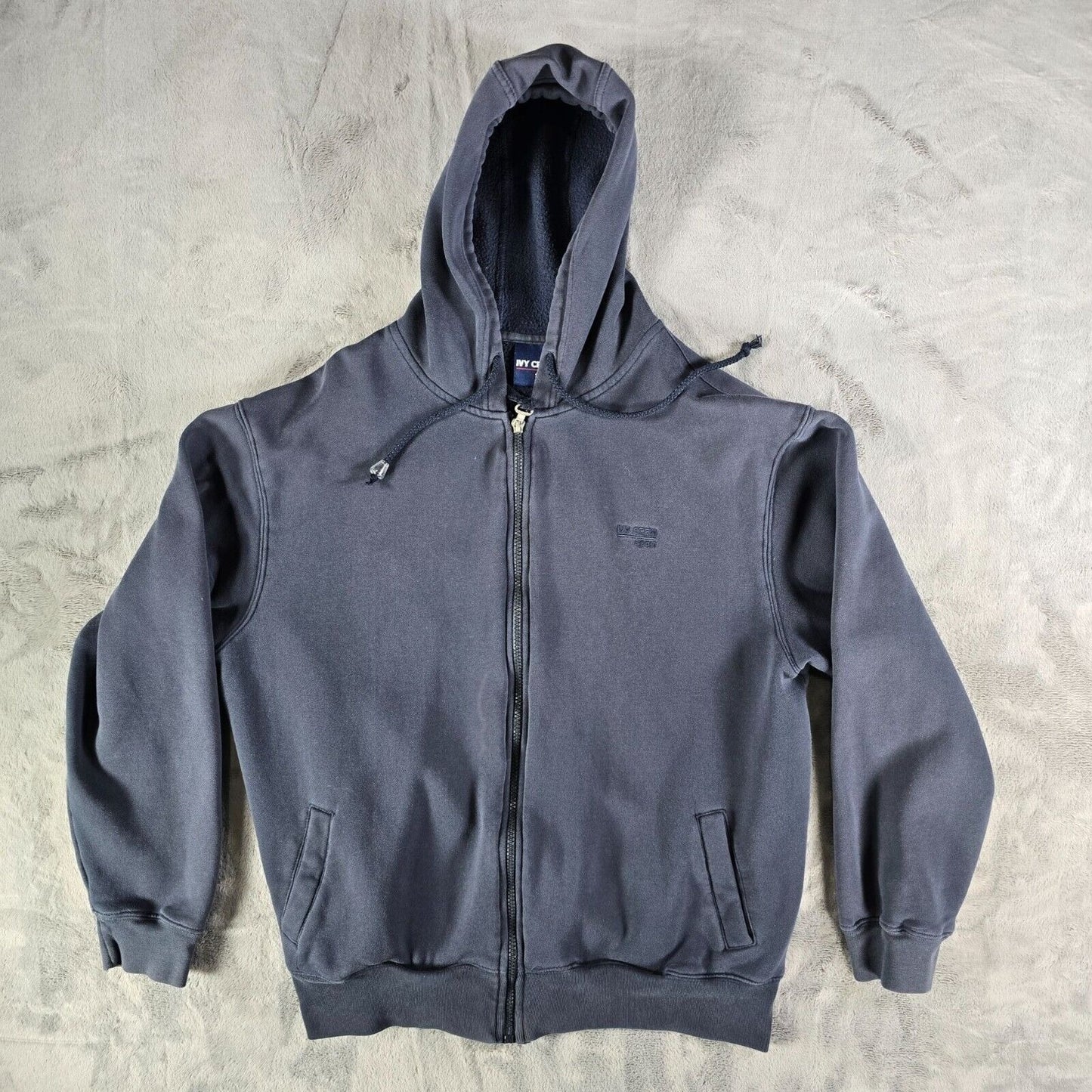 Vintage Y2K Goody's Ivy Crew Sport Full Zip Navy Blue Hooded Sweatshirt (M)