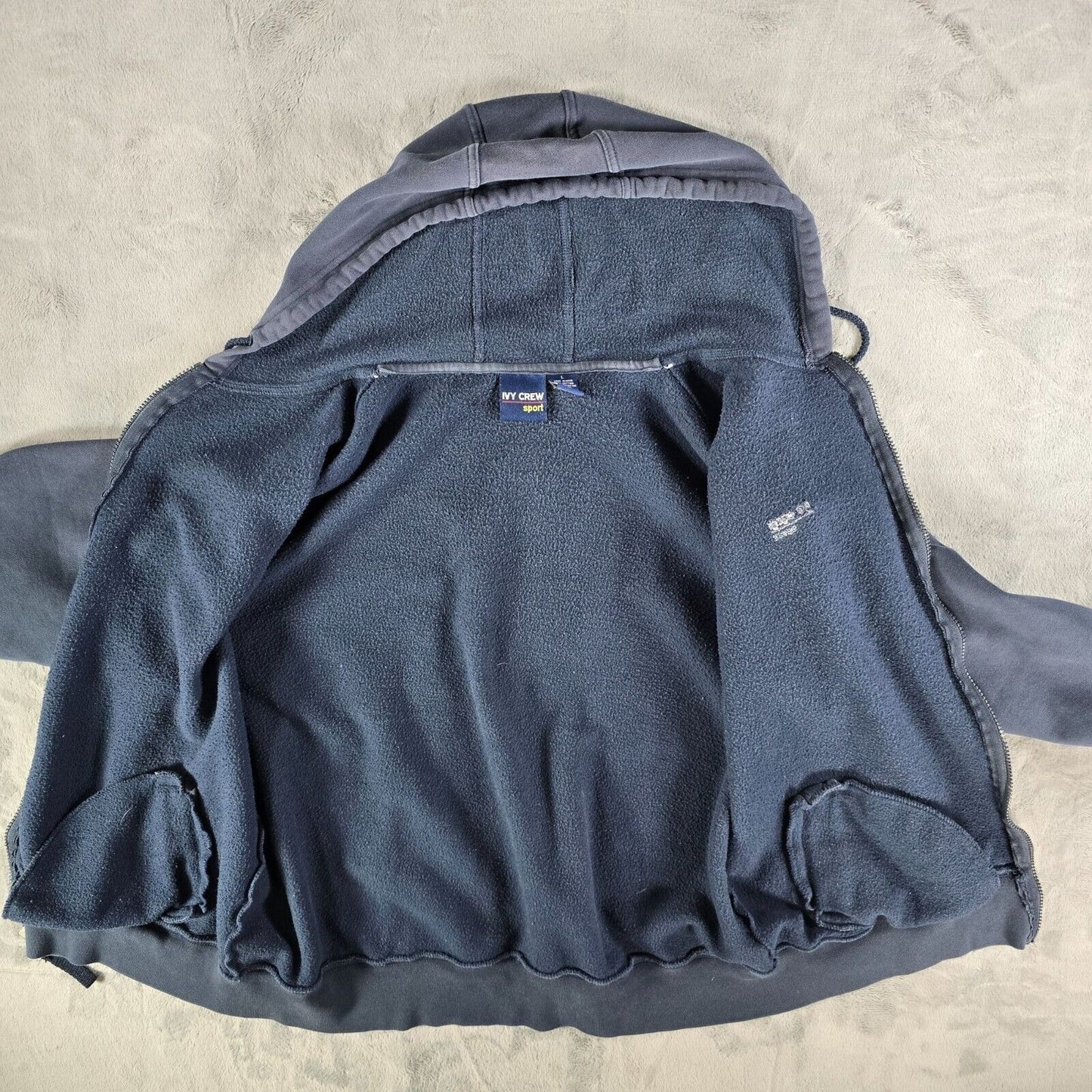 Vintage Y2K Goody's Ivy Crew Sport Full Zip Navy Blue Hooded Sweatshirt (M)