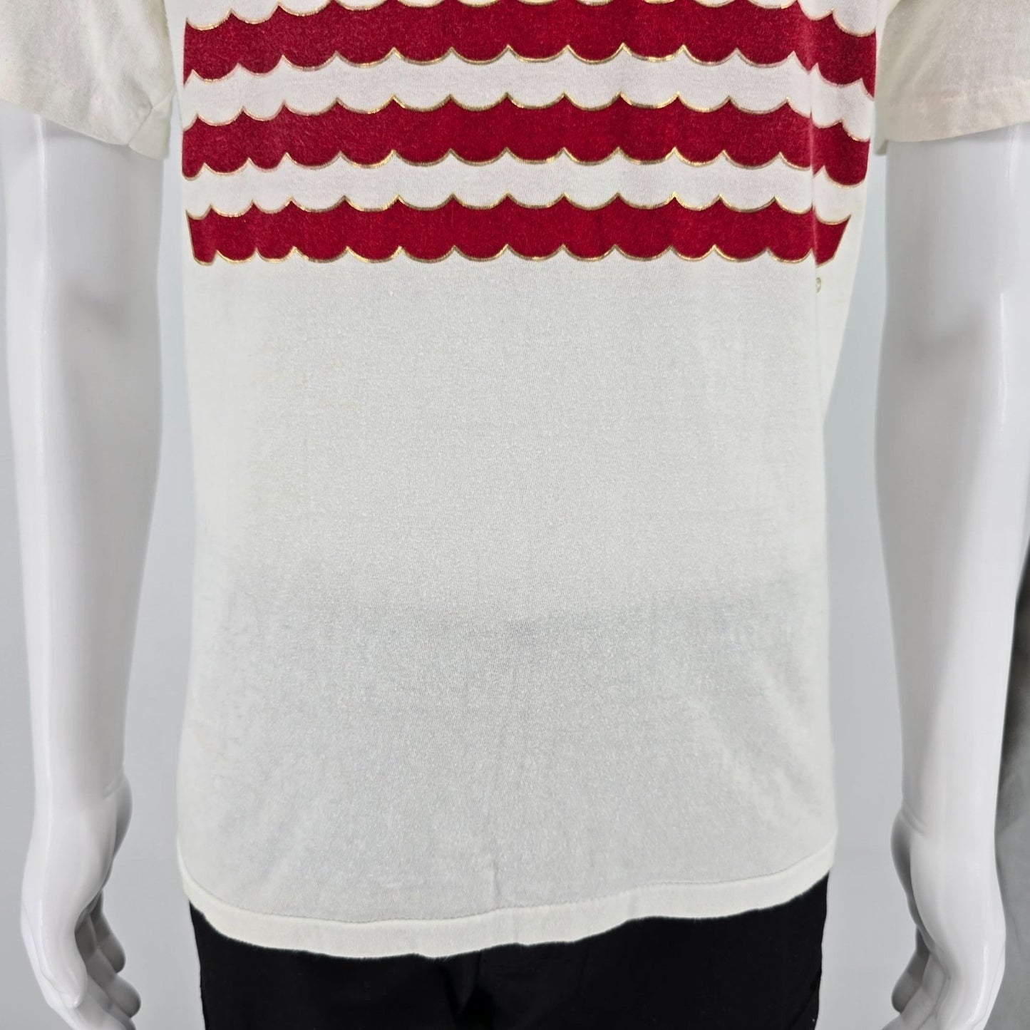 Vintage 1990s Oneita Power-T WT Las Vegas Dolphin Flag Graphic T-Shirt (M)