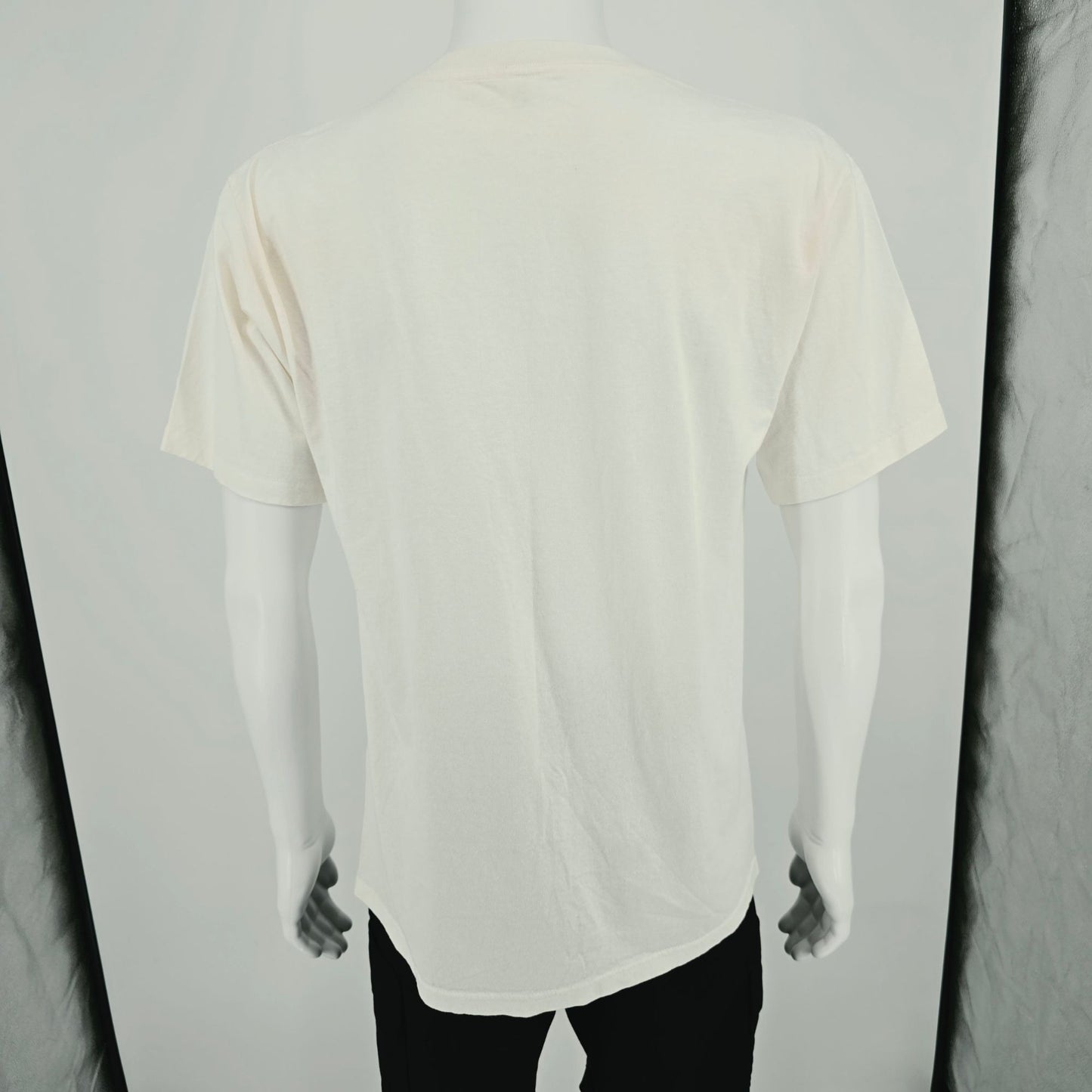 Vintage 1990 Body Force White Memphis-Style Abstract Art Print T-Shirt (M/L)