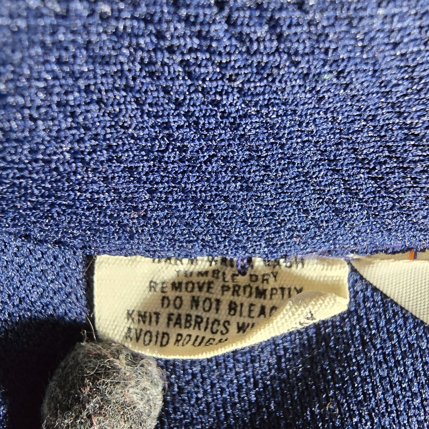 Vintage 1970s Levi's for Gals Navy Blue Knit Polyester Western/Disco Shirt (M)