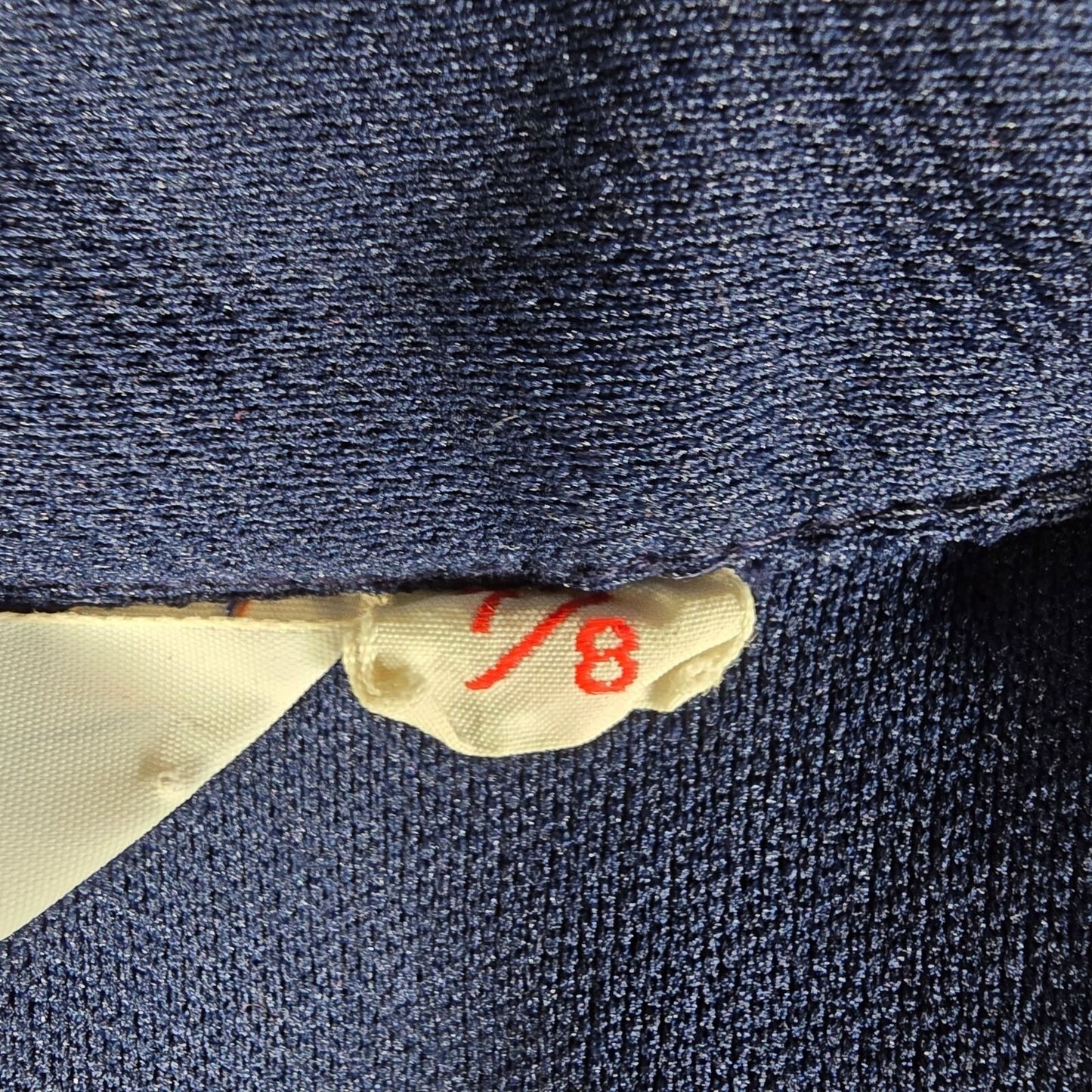 Vintage 1970s Levi's for Gals Navy Blue Knit Polyester Western/Disco Shirt (M)