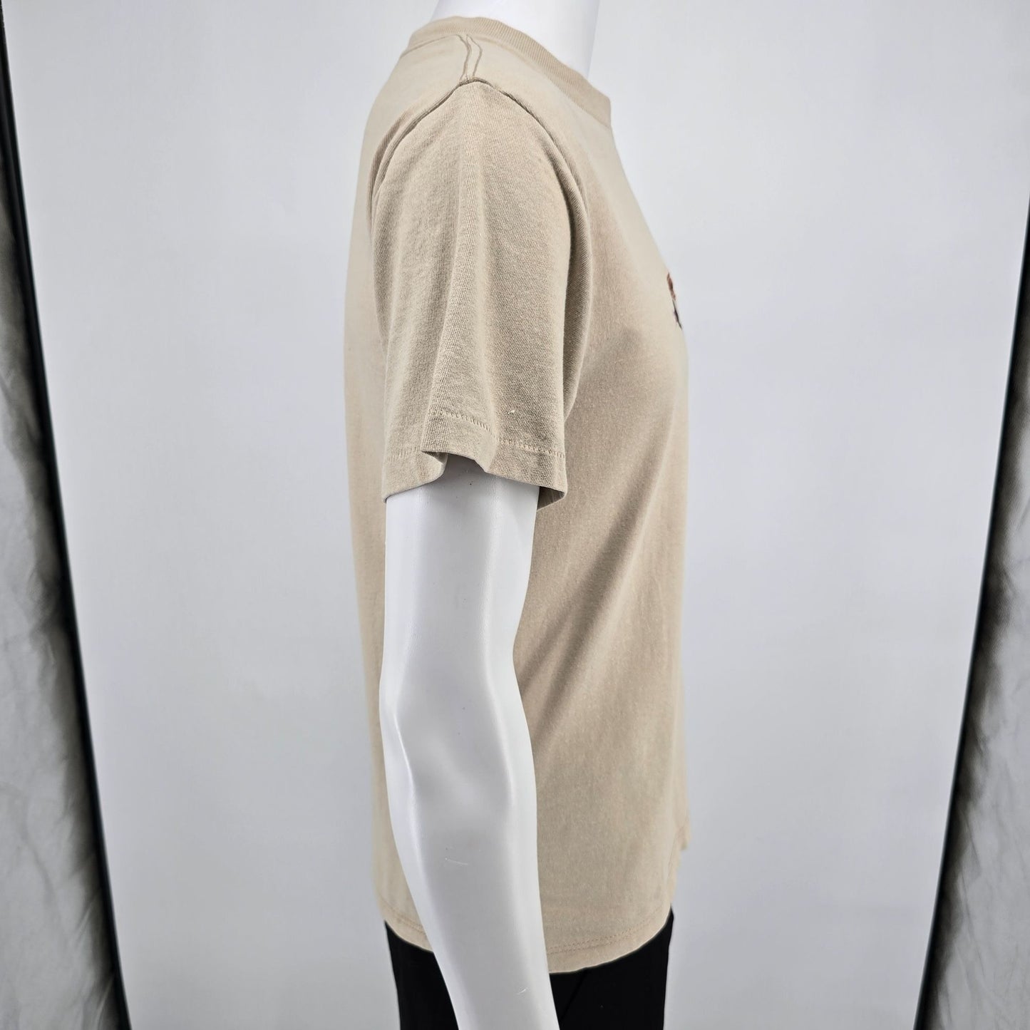 Vintage 1990s P.S.I. Beige Embroidered Sedona Kokopelli Graphic T-Shirt (M)
