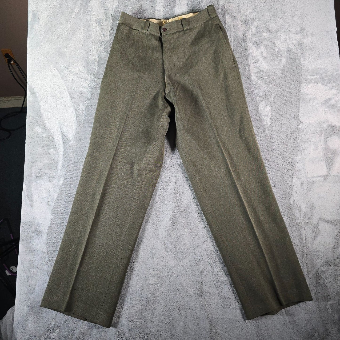 Vintage 1940s World War II USMC Officer Uniform Pants- Lt. Broni S Macys (31x32)