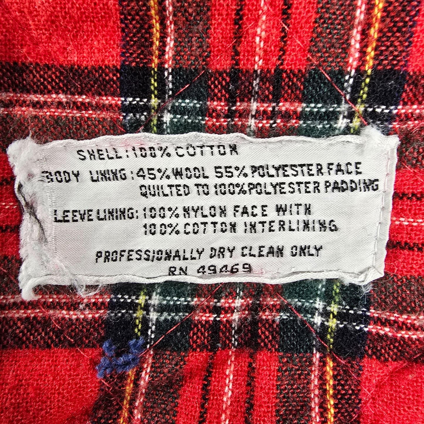 Vintage Late 1970s Mulberry Street Tartan Lined Hooded Denim Utility Jacket (M)