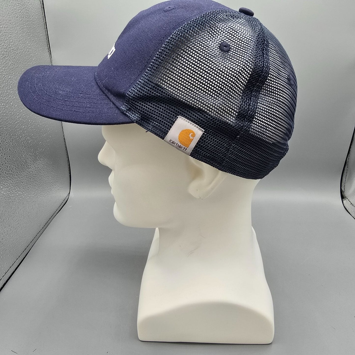 Dockwa Boating Embroidered Logo Navy Blue Canvas Mesh-back Carhartt Cap