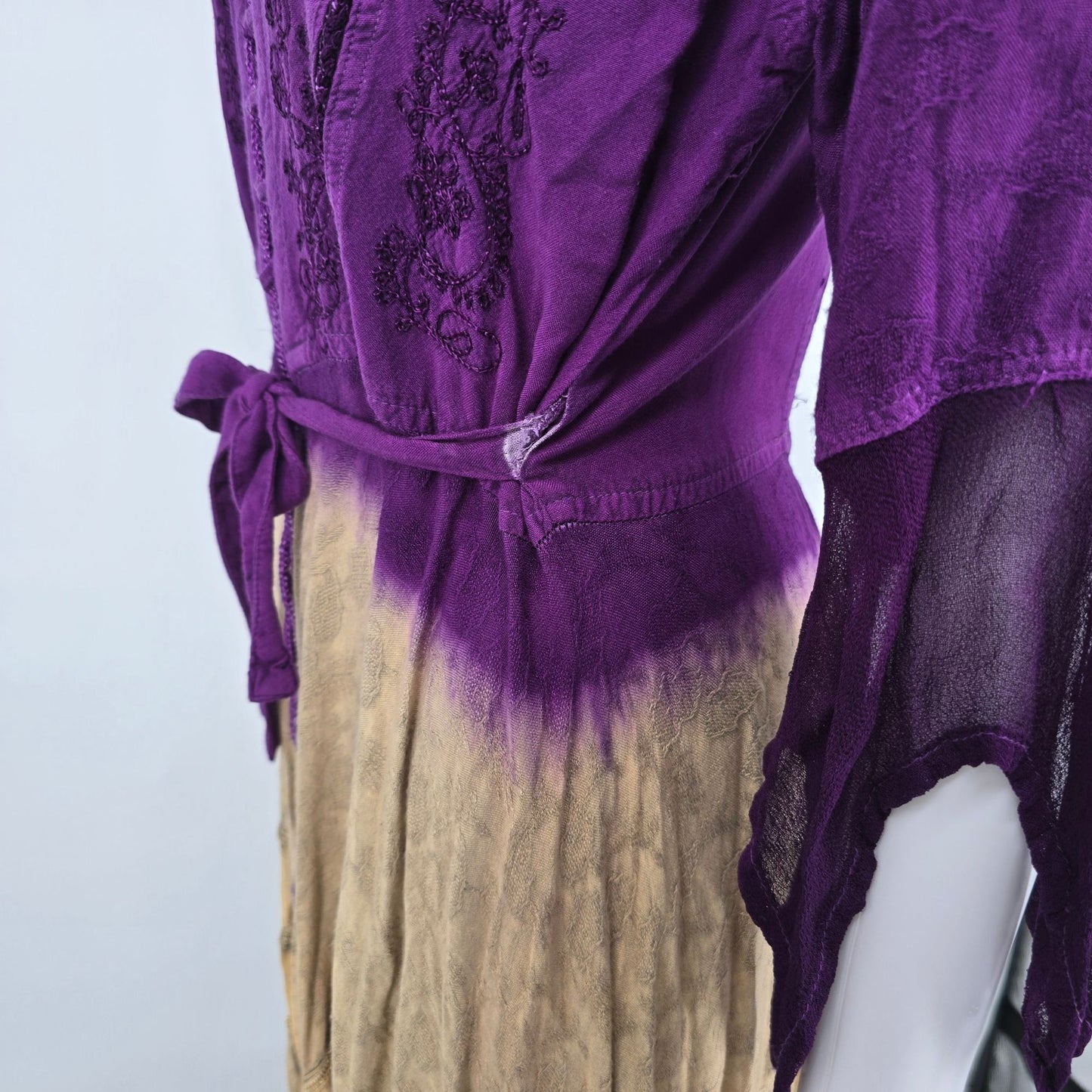 2010s Fashion Terminal Purple Ombre Corset Renaissance Festival Dress (OSFM)