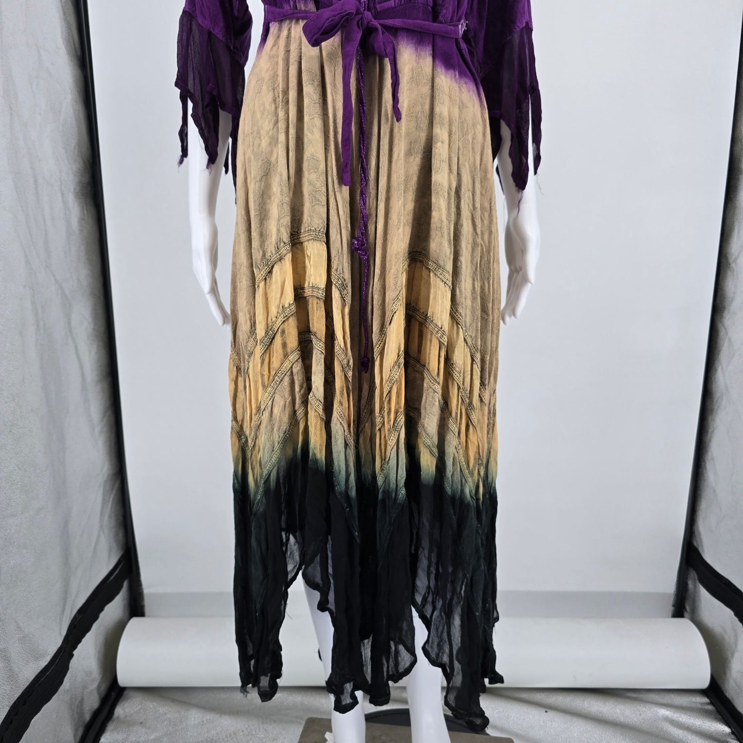 2010s Fashion Terminal Purple Ombre Corset Renaissance Festival Dress (OSFM)