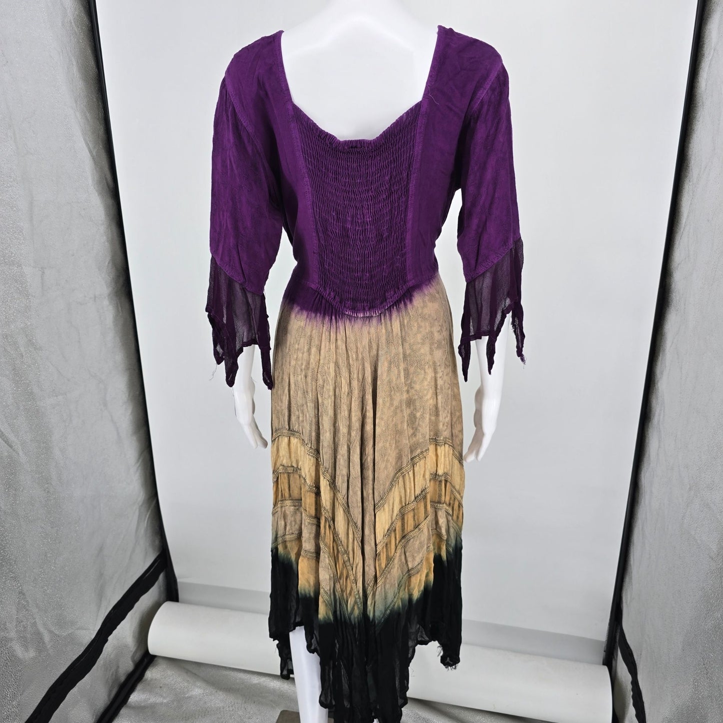 2010s Fashion Terminal Purple Ombre Corset Renaissance Festival Dress (OSFM)