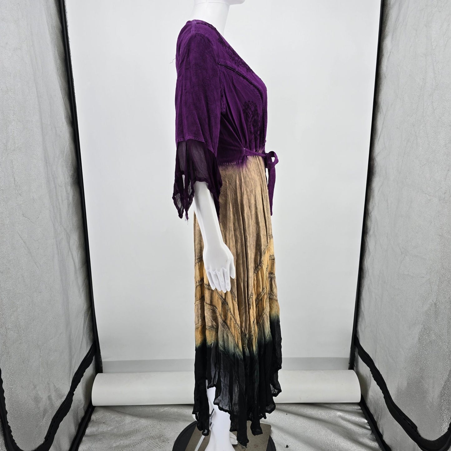 2010s Fashion Terminal Purple Ombre Corset Renaissance Festival Dress (OSFM)