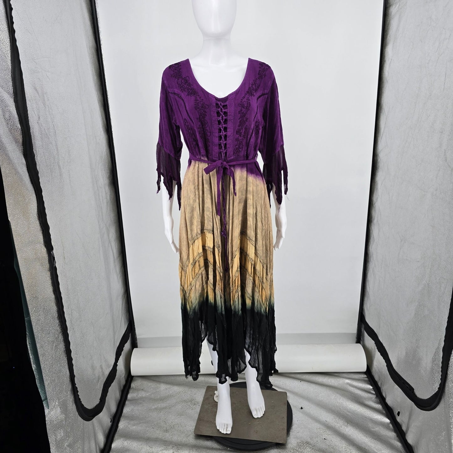 2010s Fashion Terminal Purple Ombre Corset Renaissance Festival Dress (OSFM)