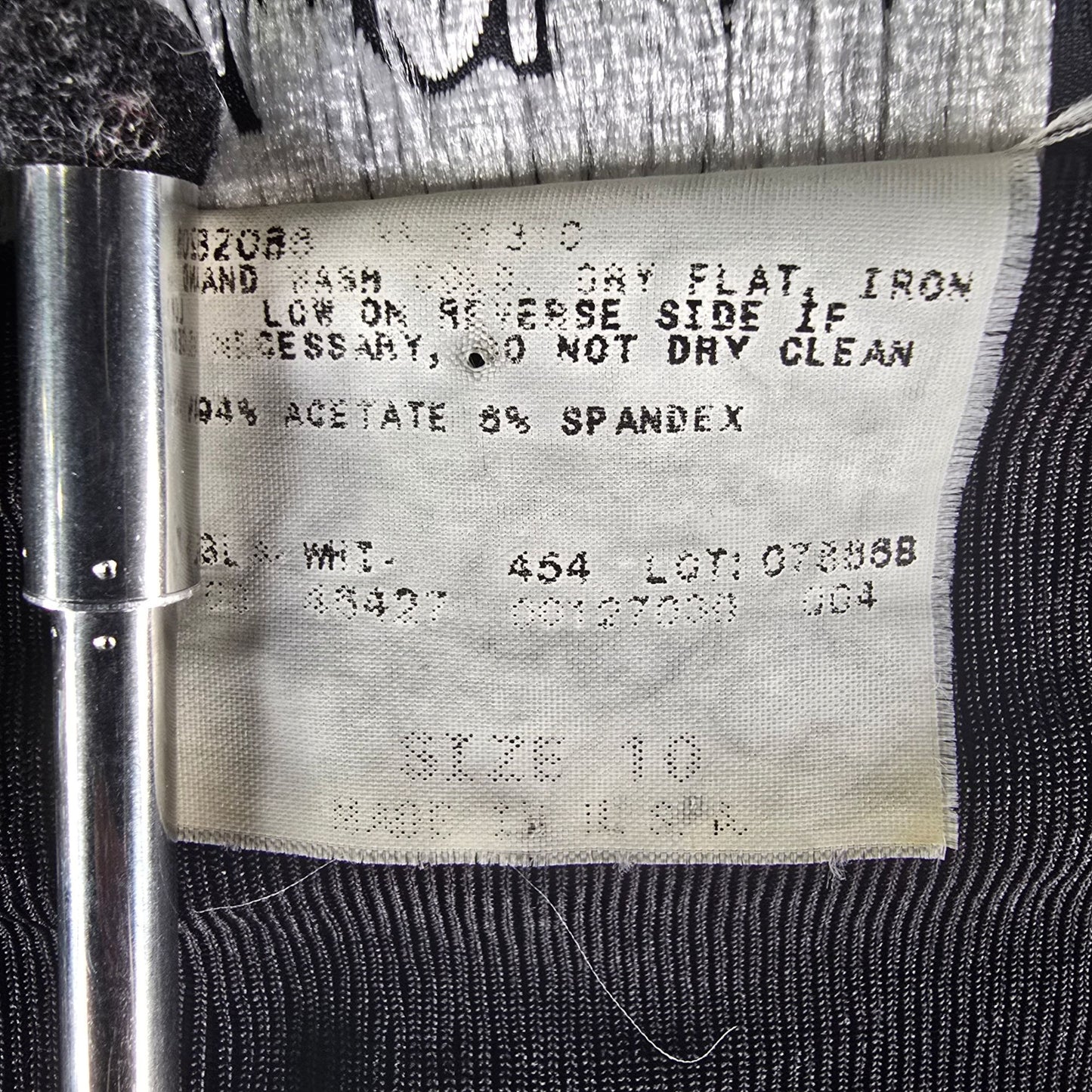 Vintage 1990s Ms Choice California Black Stretch Acetate Cocktail Dress (10/M)