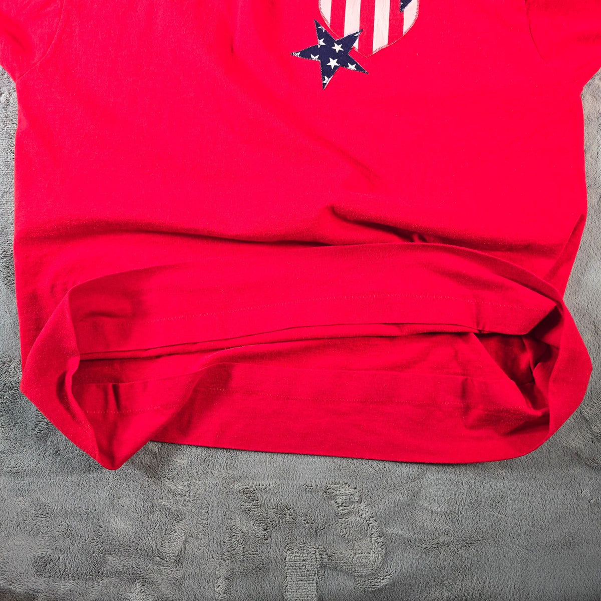 Vintage 1990s Screen Stars Best Patriotic Stars & Hearts Applique T-Shirt (L)