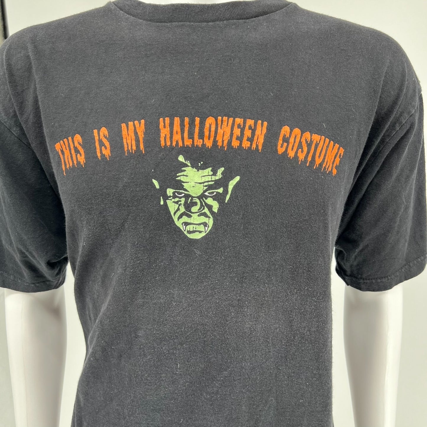 "This is My Halloween Costume" Black and Orange Graphic T-Shirt (XL)
