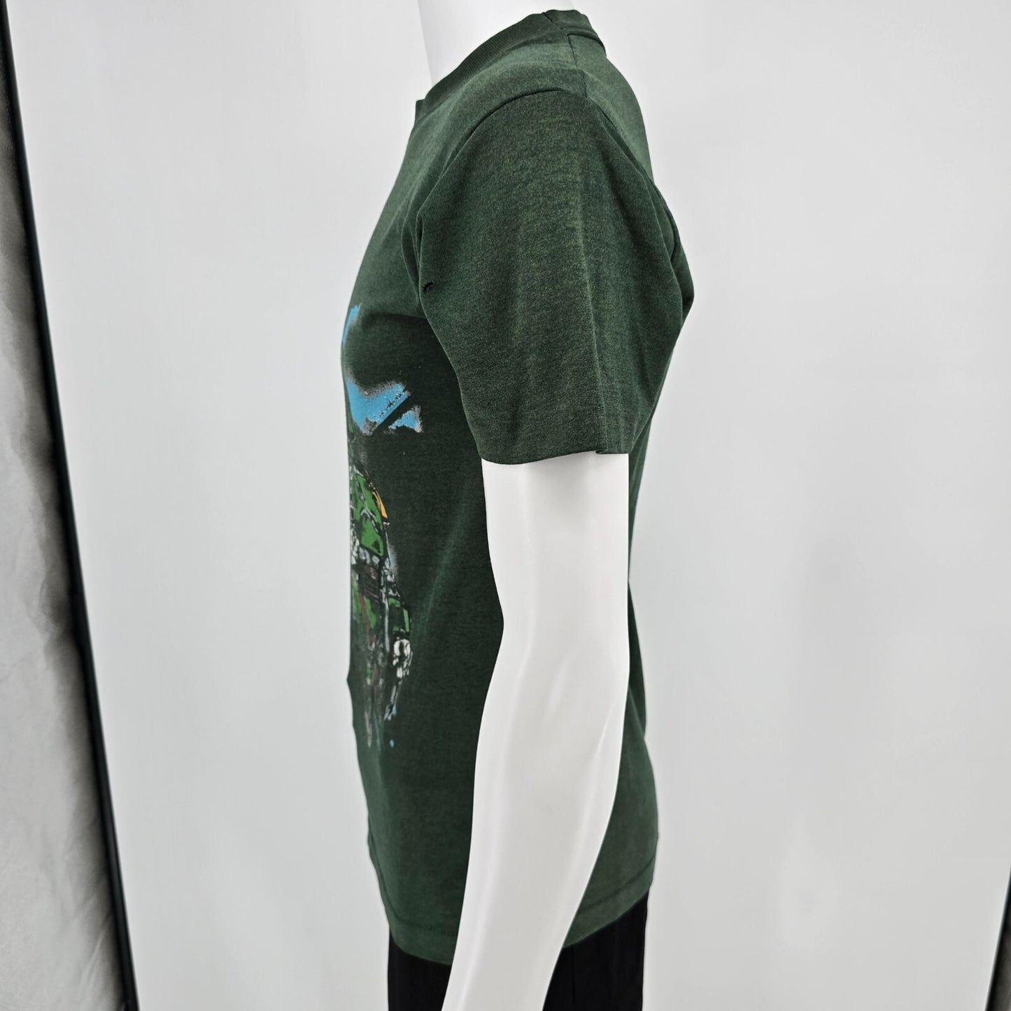 Vintage 1990s Star Wars Darth Vader Boba Fett Green Single Stitch T-Shirt (S/M)