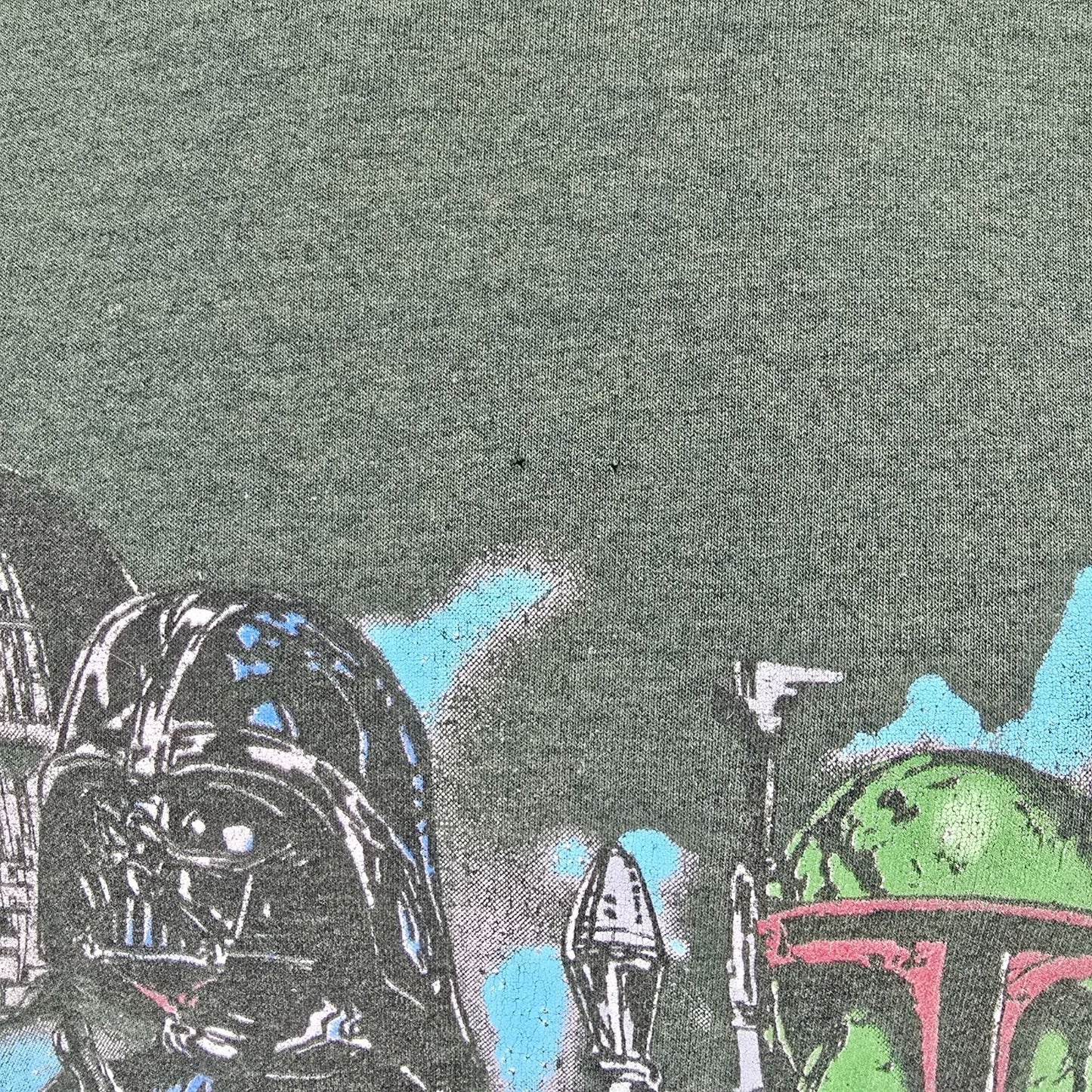 Vintage 1990s Star Wars Darth Vader Boba Fett Green Single Stitch T-Shirt (S/M)