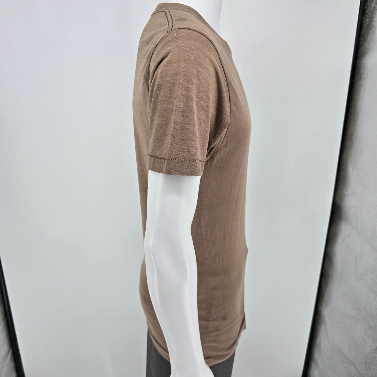 Vintage Y2K Distressed U.S. Army Style Single-Stitch Military Brown T-Shirt (S)