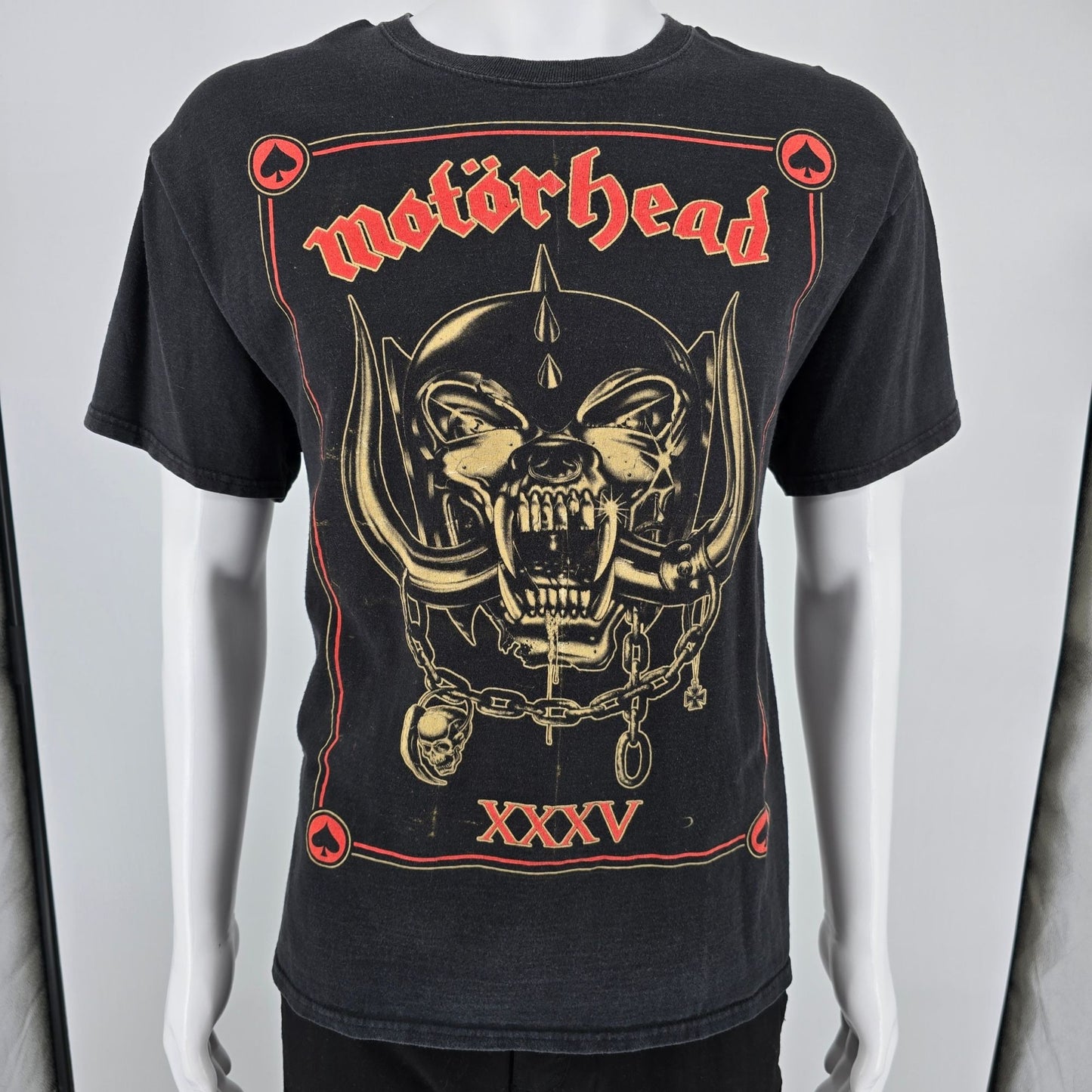 2010s Hanes Motörhead Faded Black "XXXV" 35th Anniversary Band T-Shirt (M/L)