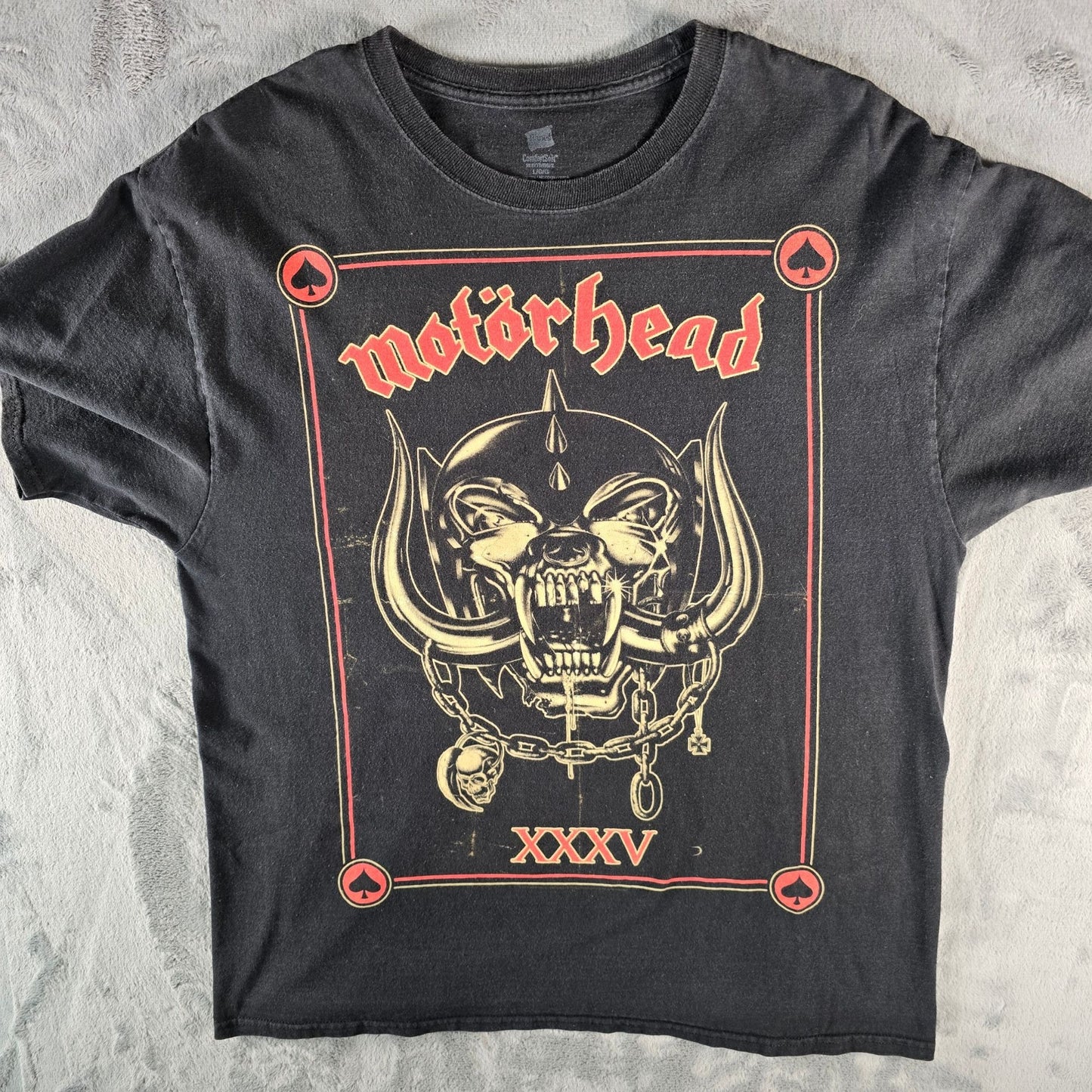 2010s Hanes Motörhead Faded Black "XXXV" 35th Anniversary Band T-Shirt (M/L)