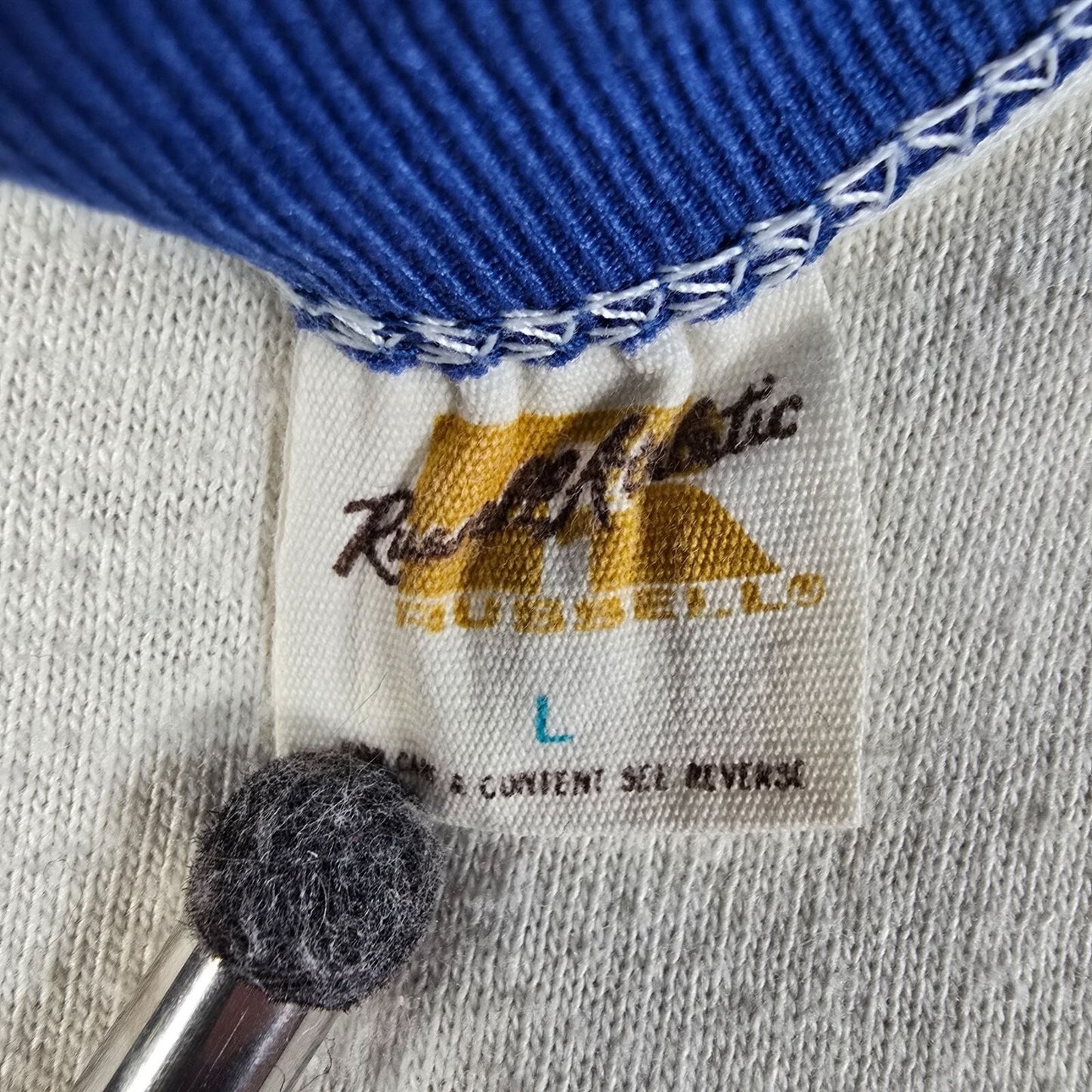 Vintage 1970s Russell Athletic Ziggy Boyd School "We're #1" Raglan T-Shirt (M)