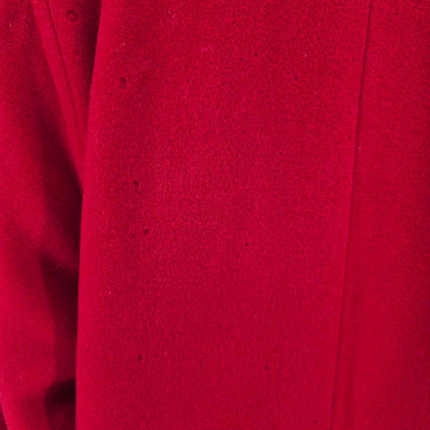 Vintage 1980s Electre Paris Made in France Red Lambs' Wool Coat (XL) *Fair