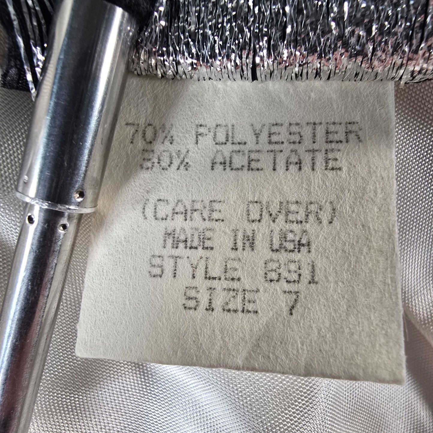 Vintage 1980s Nuance Ivory Ruched Bow Front High Low Tiered Prom/Pary Dress (XS)