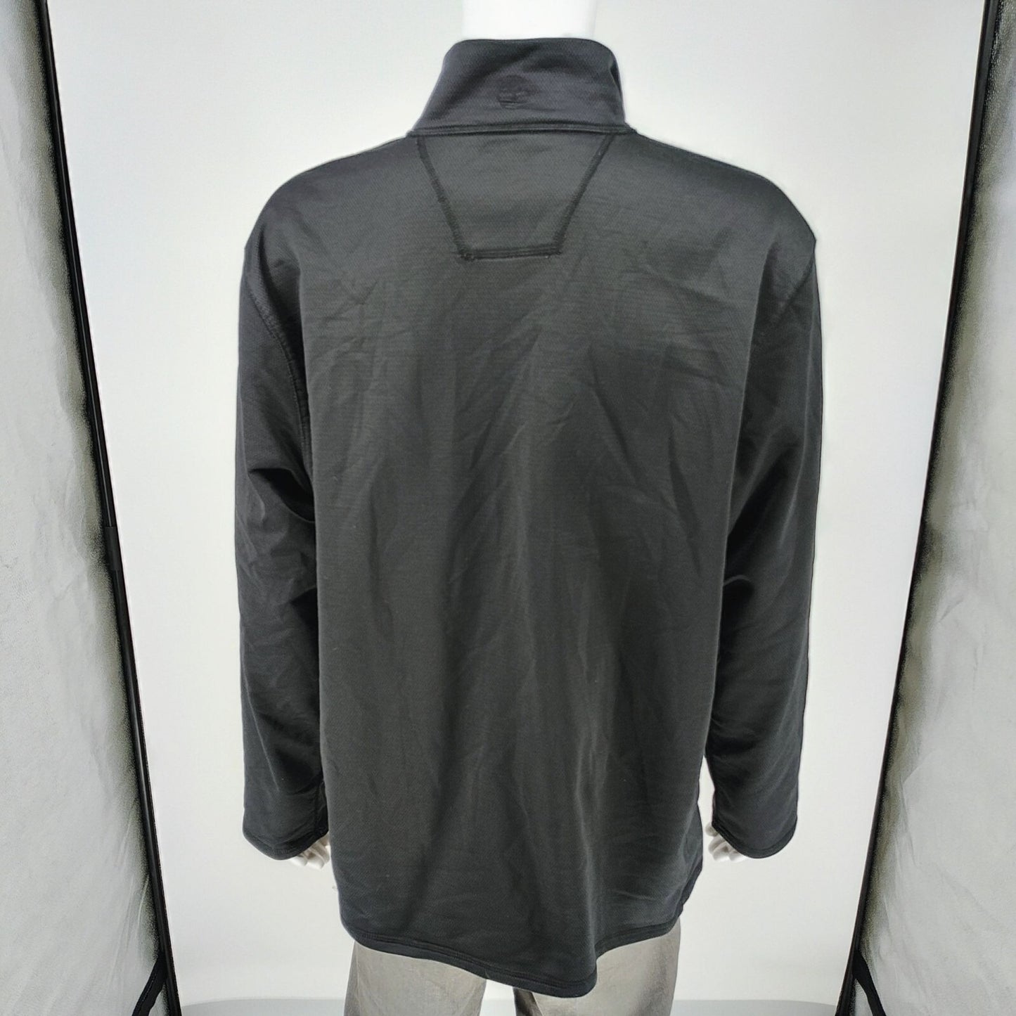Timberland 2011 Black 1/4 Zip Pullover Long Sleeve Polyester Logo Jacket  (2XL)