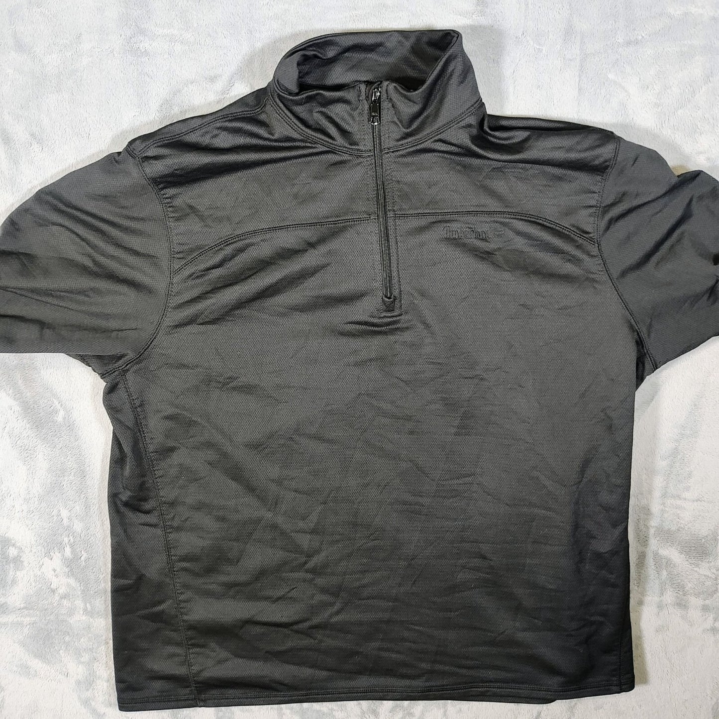 Timberland 2011 Black 1/4 Zip Pullover Long Sleeve Polyester Logo Jacket  (2XL)