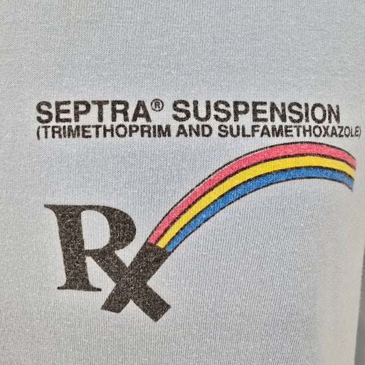 Vintage 1980s Septra Suspension RX Pharmaceutical Promotional T-Shirt (M)