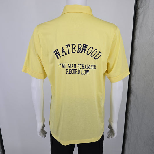 Vintage 1990s Waterwood Two Man Scramble Record Low Texas Golf Polo Shirt (L)