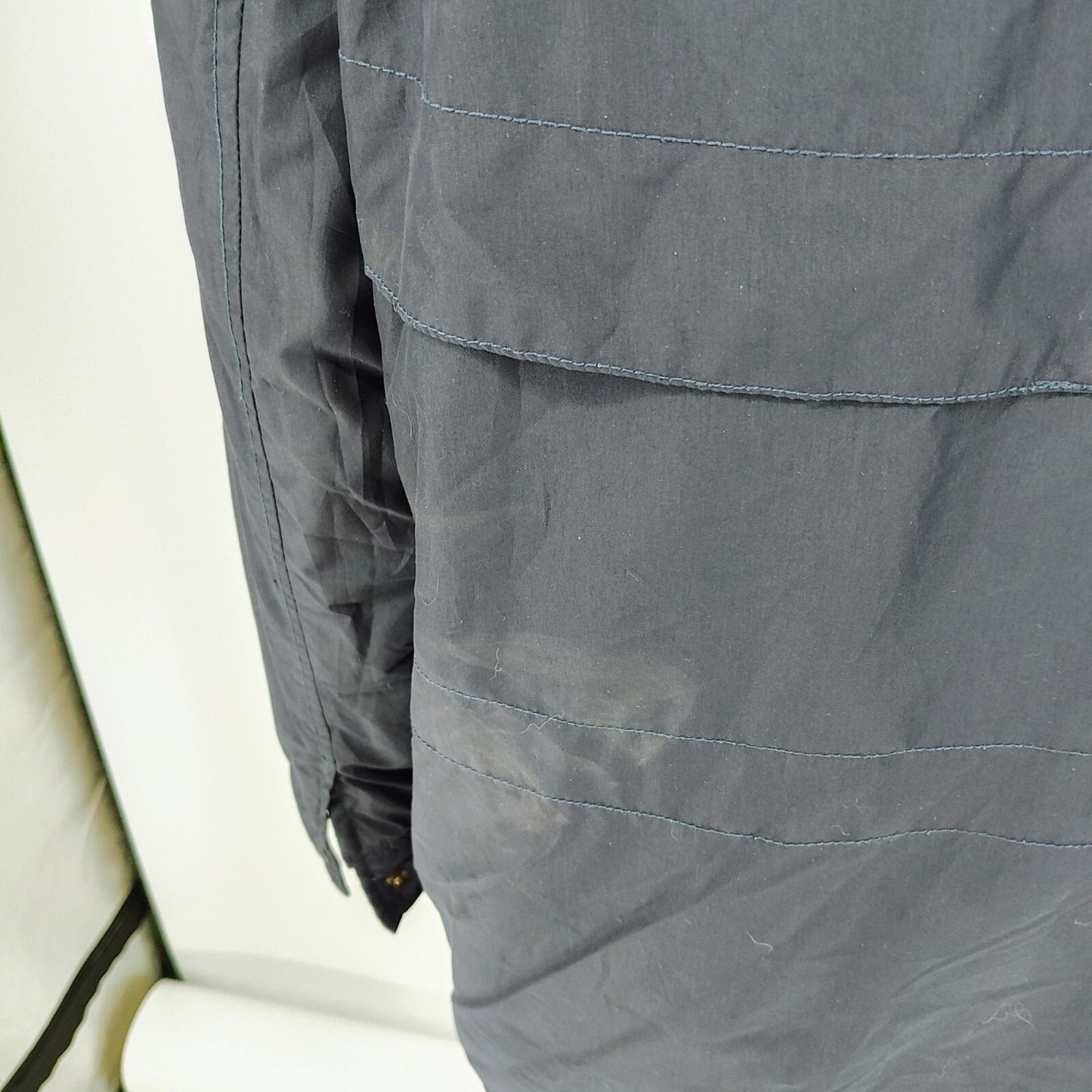 Timberland Womens Navy Hooded Relaxed Fit Insulated Jacket (Size Small) *Flaws*