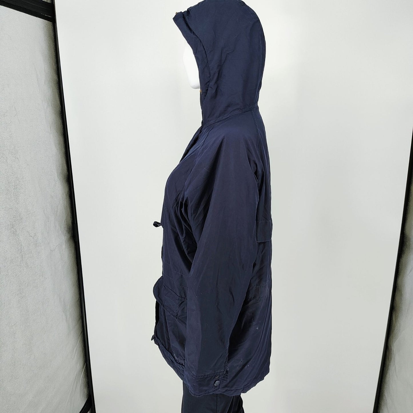 Timberland Womens Navy Hooded Relaxed Fit Insulated Jacket (Size Small) *Flaws*