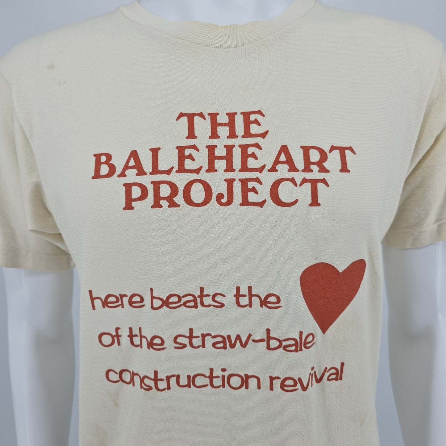 Vintage 1990s Ecosport The Baleheart Project Straw-Bale Construction T-Shirt (M)