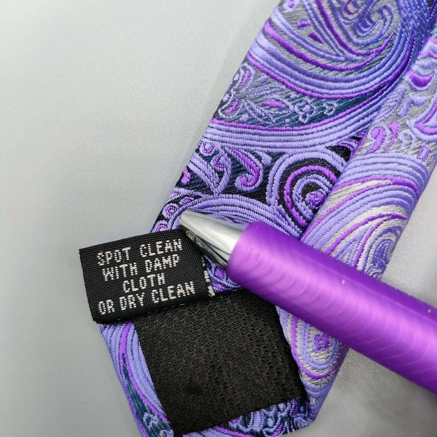 Johnson Brothers Boys Ages 8-12 Classic Width Purple and Gray Paisely Neckie