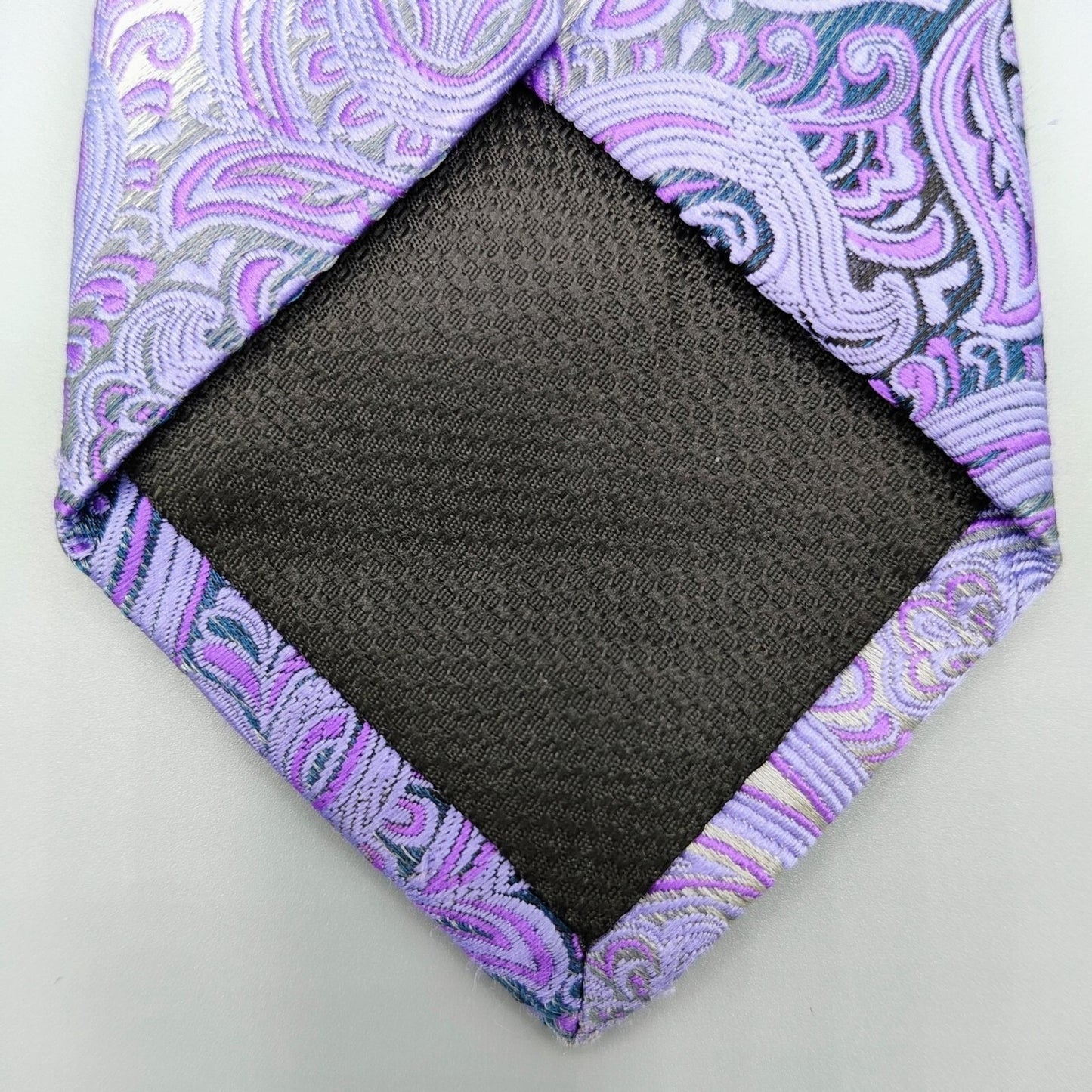 Johnson Brothers Boys Ages 8-12 Classic Width Purple and Gray Paisely Neckie