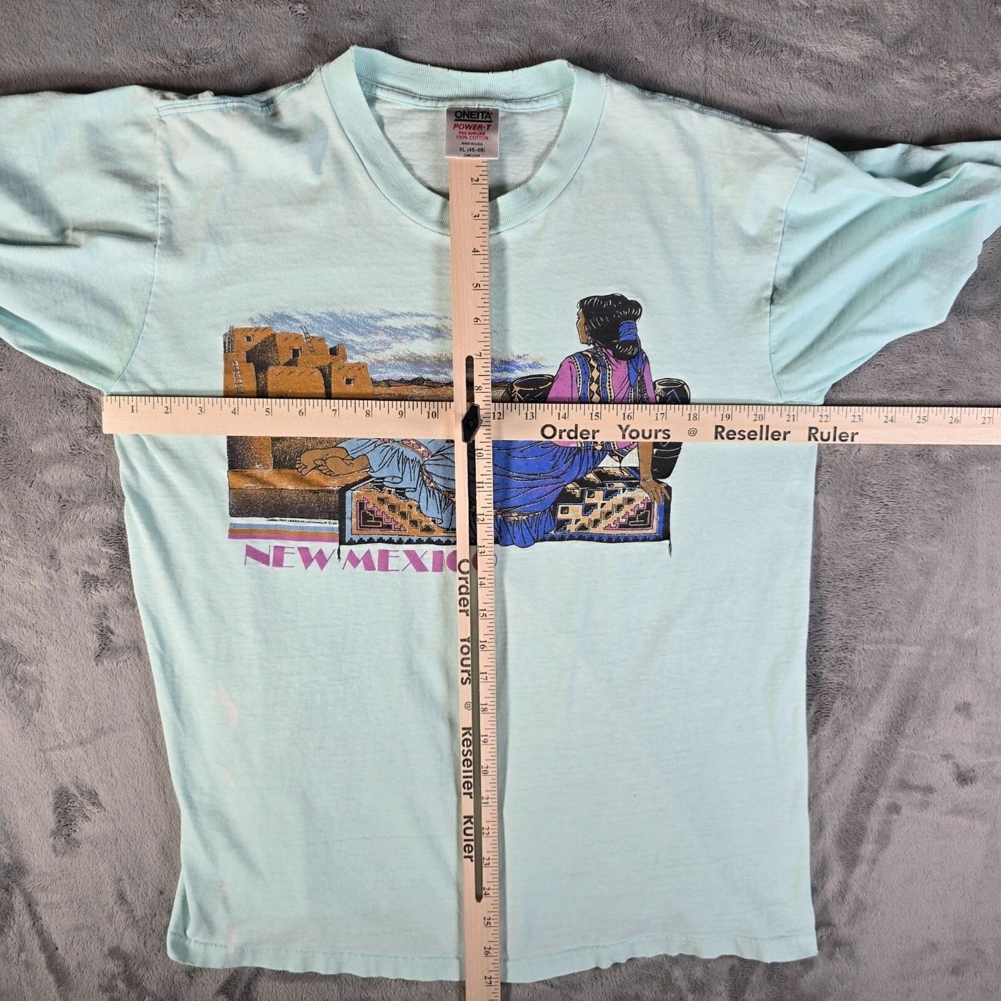 Vintage Late 1980s New Mexico Pueblo Woman Southwestern Graphic T-Shirt (L)